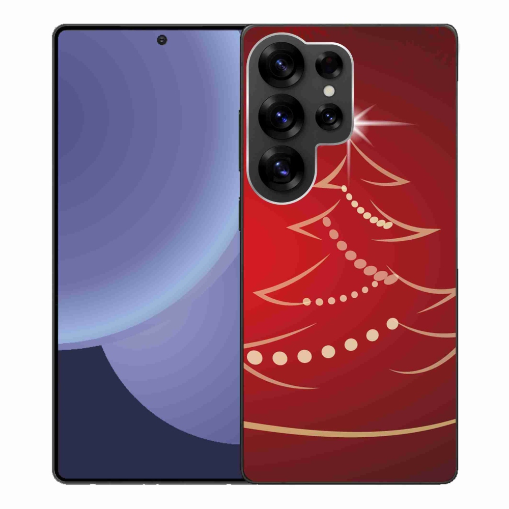 Gelový kryt mmCase na Samsung Galaxy S25 Ultra - kreslený vánoční stromek