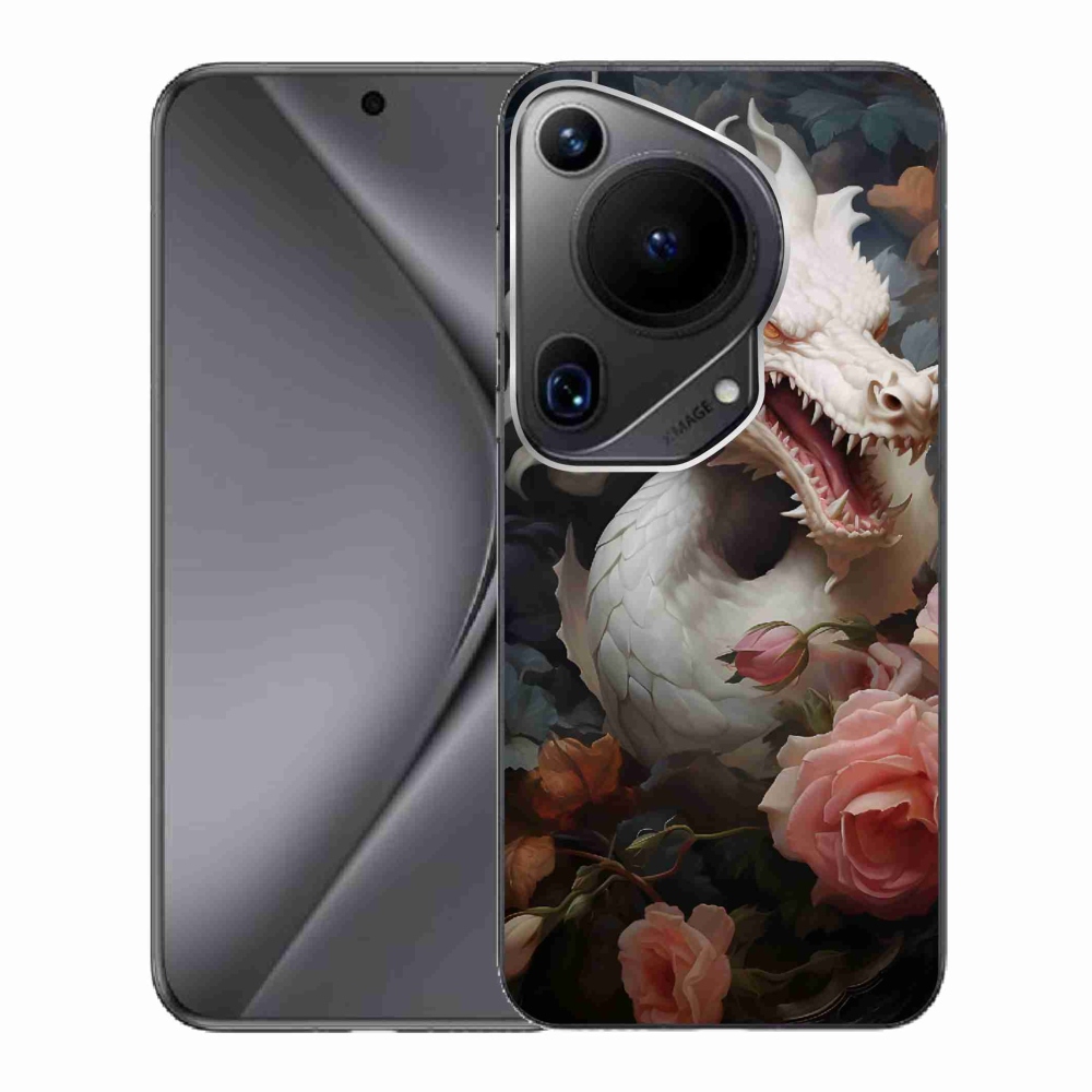 Gelový kryt mmCase na Huawei Pura 70 Ultra - bílý drak
