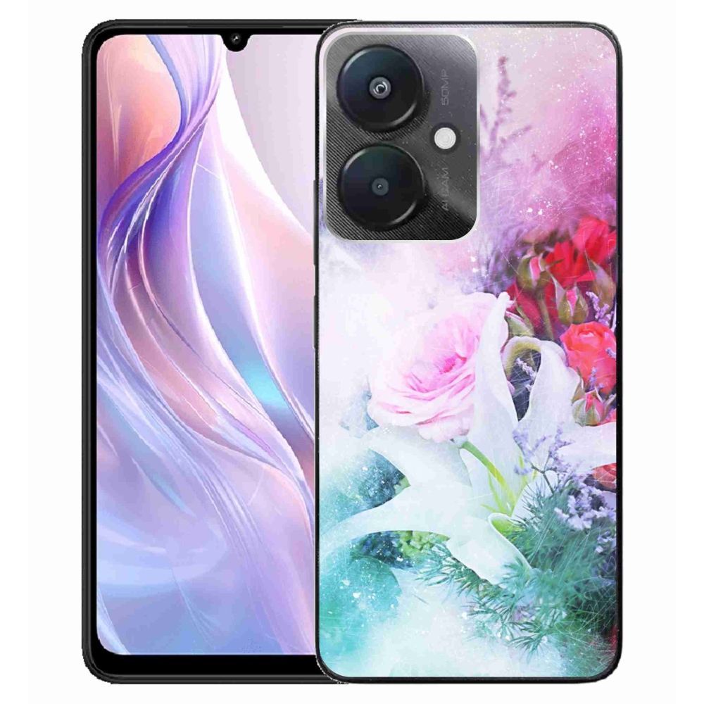 Gelový kryt mmCase na Xiaomi Redmi 13C 5G - květiny 4