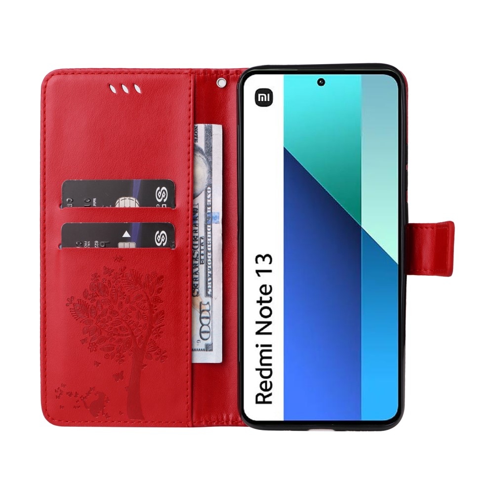 Trees knížkové pouzdro na Xiaomi Redmi Note 13 - červené