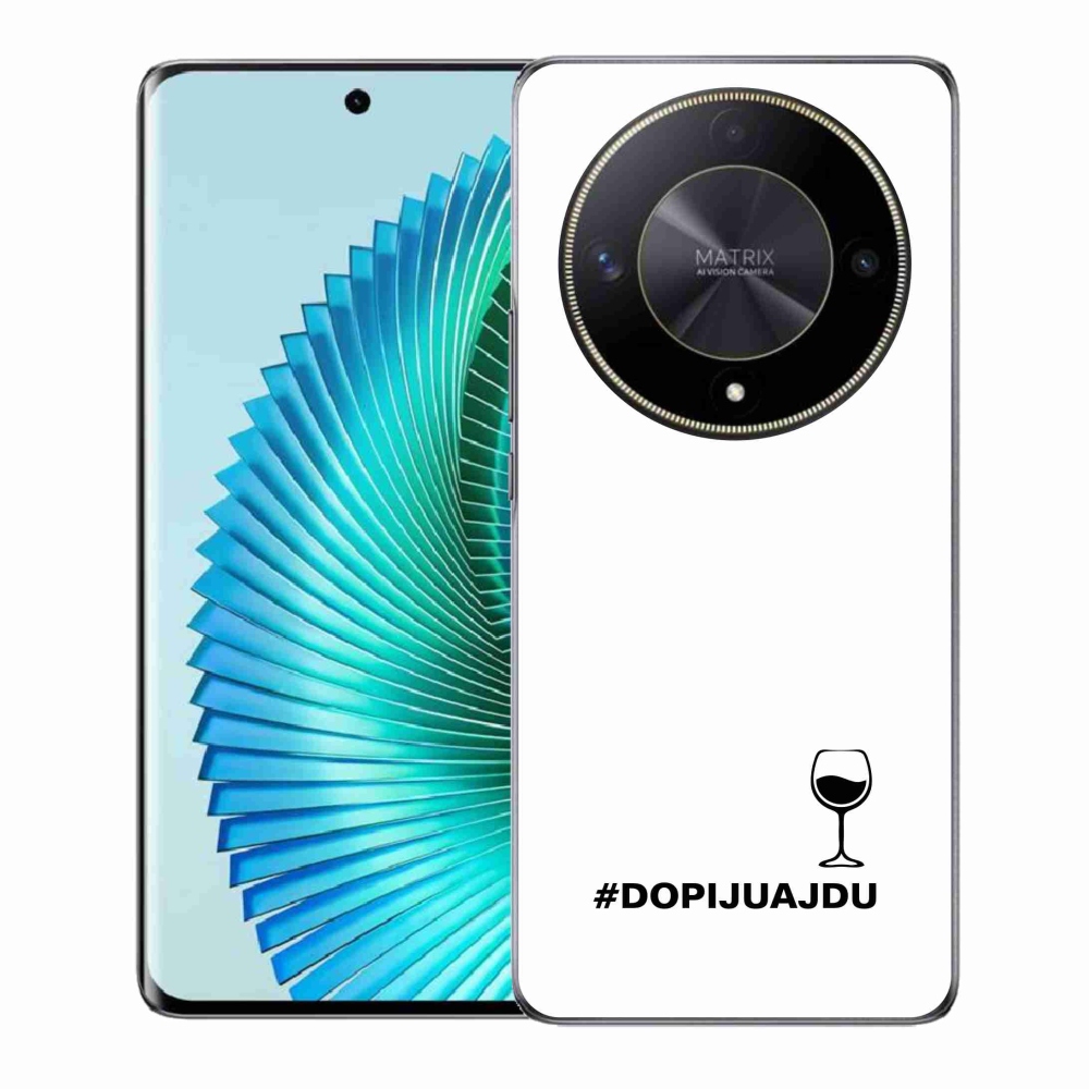Gelový kryt mmCase na Honor Magic 6 Lite 5G - vinný motiv bílé pozadí