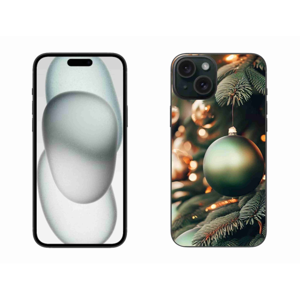 Gelový kryt mmCase na iPhone 15 Plus - vánoční ozdoby 1