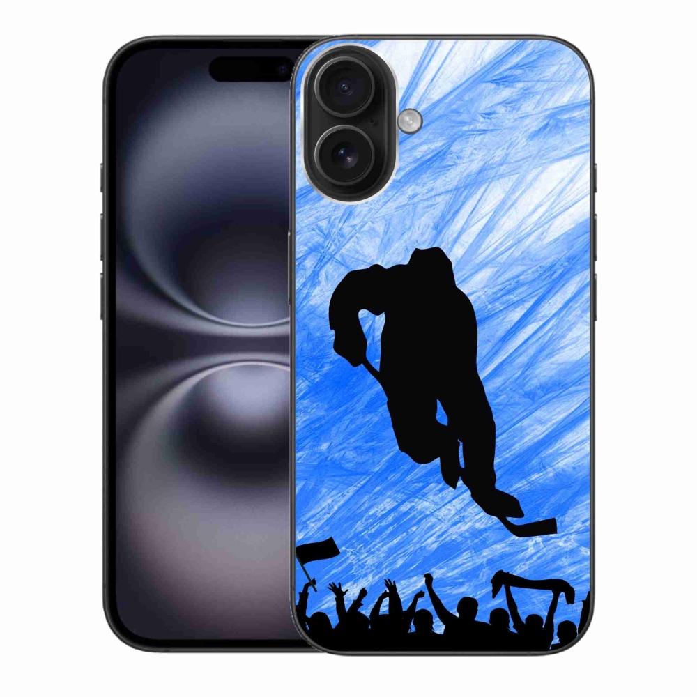 Gelový kryt mmCase na iPhone 16 Plus - hokejový hráč