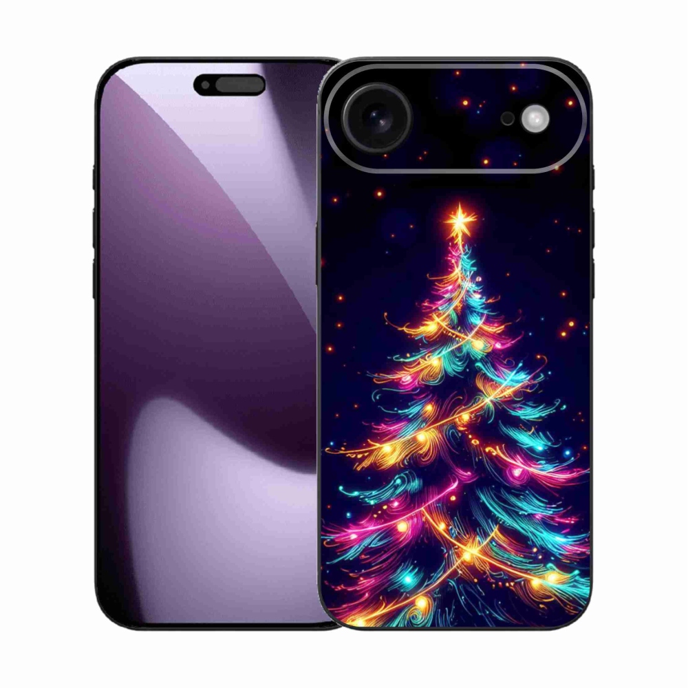 Gelový kryt mmCase na iPhone 17 Air - neonový vánoční stromek