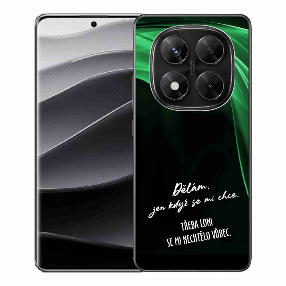 Gelový kryt mmCase na Xiaomi Redmi Note 14 Pro 5G/Poco X7 5G - vtipný text 12 černé pozadí