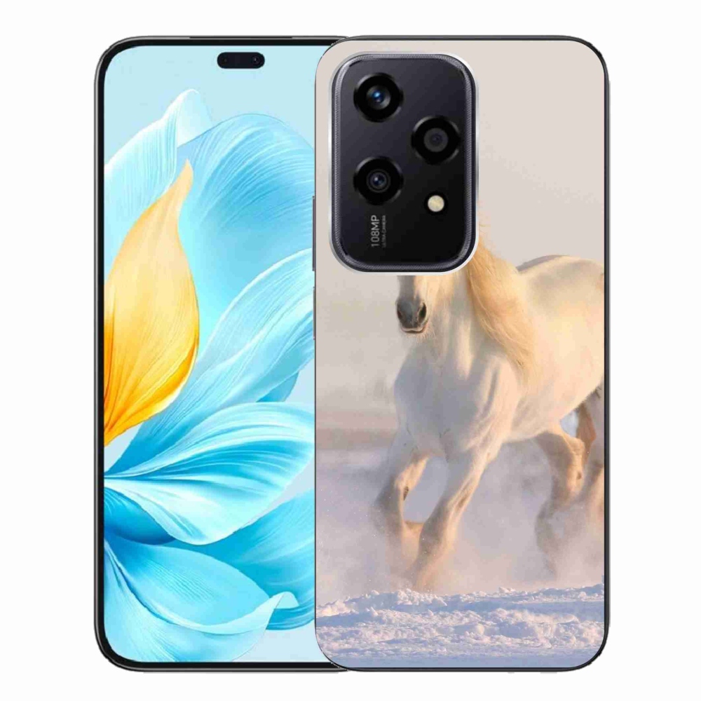 Gelový obal mmCase na Honor 200 Lite 5G - kůň ve sněhu