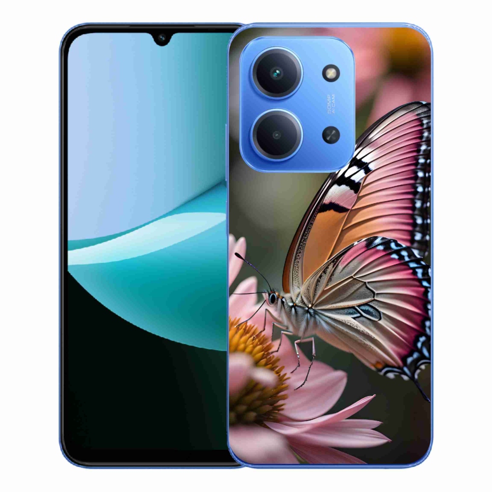 Gelový kryt mmCase na Xiaomi Redmi 15C 4G/5G (173mm) - barevný motýl