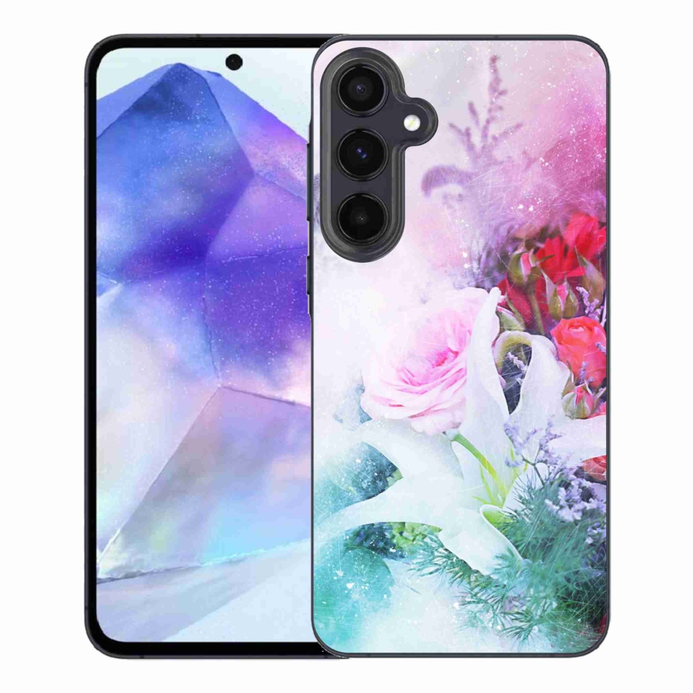 Gelový kryt mmCase na Samsung Galaxy A55 5G - květiny 4