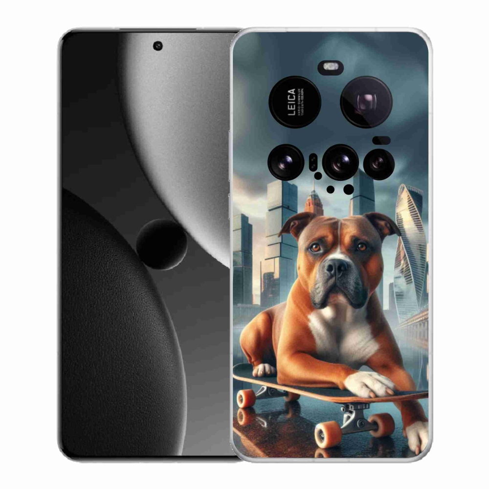 Gelový kryt mmCase na Xiaomi 15 Ultra - pes na skateboardu