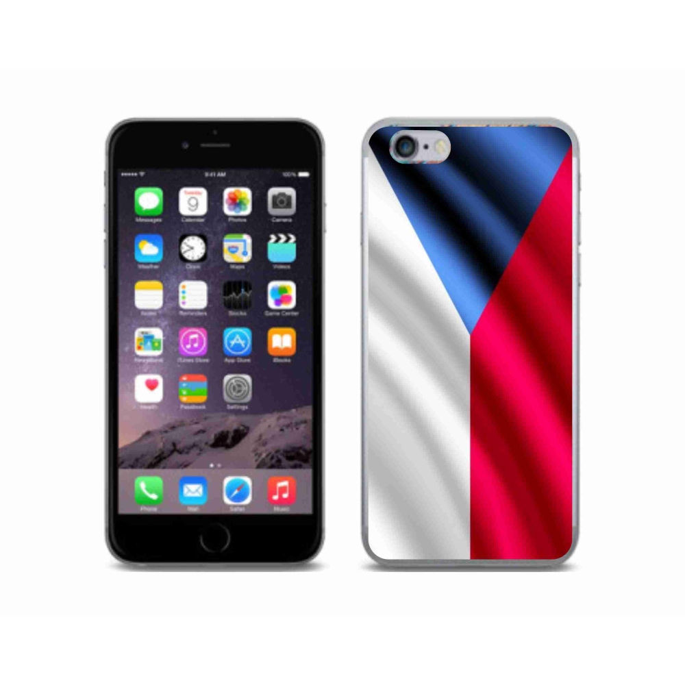 Gelový kryt mmCase na mobil iPhone 6/6S - česká vlajka