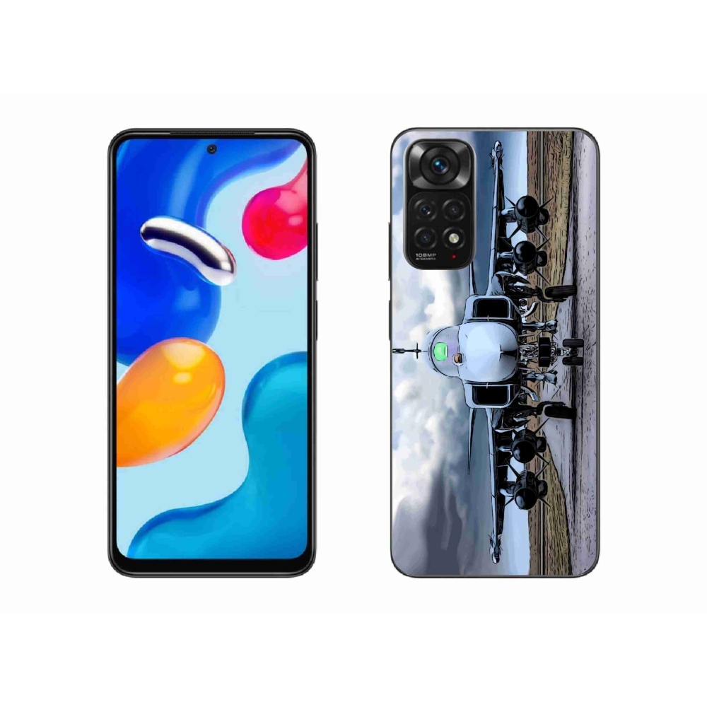 Gelový kryt mmCase na Xiaomi Redmi Note 11S 4G - vojenské letadlo