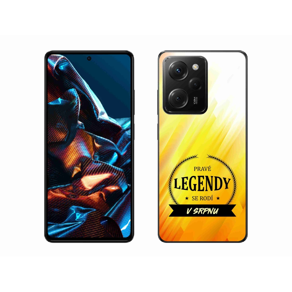 Gelový kryt mmCase na Xiaomi Poco X5 Pro 5G - legendy v srpnu žluté pozadí