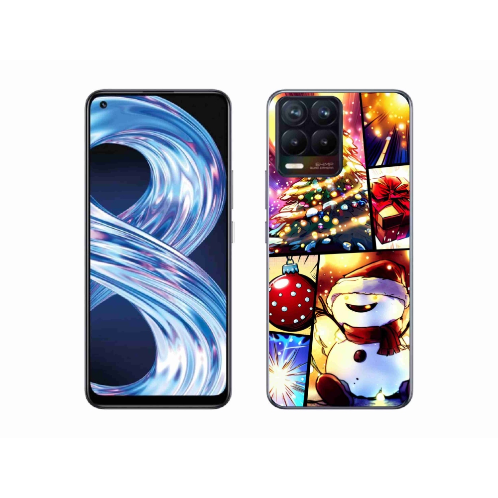 Gelový kryt mmCase na Realme 8 Pro - vánoční motivy 1