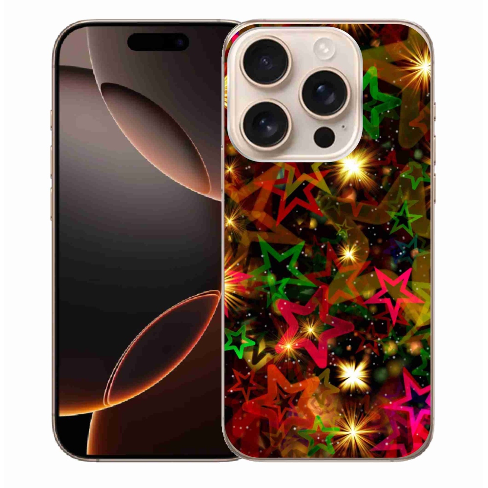 Gelový kryt mmCase na iPhone 16 Pro Max - barevné hvězdičky