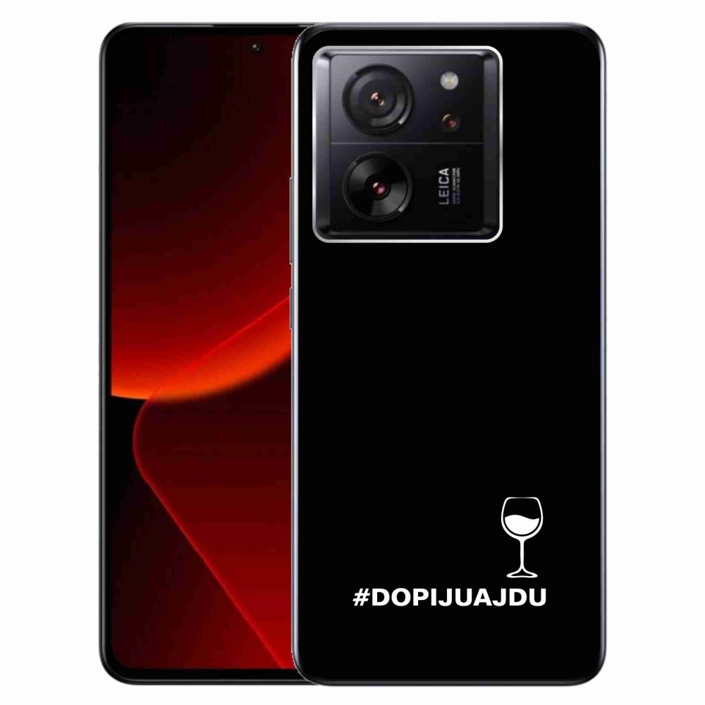 Gelový kryt mmCase na Xiaomi 13T/13T Pro - vinný motiv černé pozadí