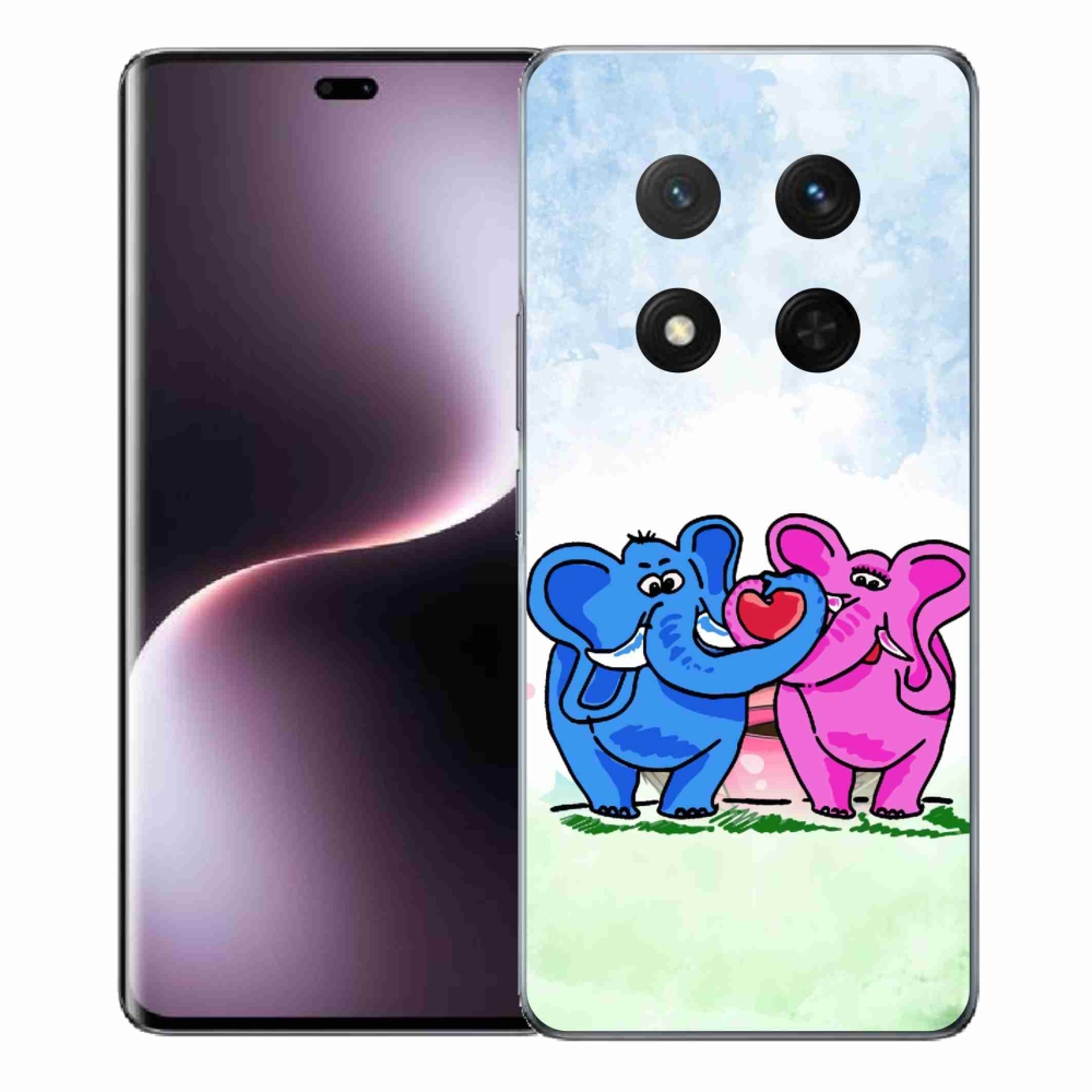 Gelový kryt mmCase na Honor Magic 7 Lite 5G - zamilovaní sloni