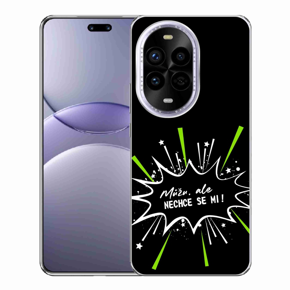 Gelový kryt mmCase na Huawei Nova 13 Pro 5G - vtipný text 11 černé pozadí