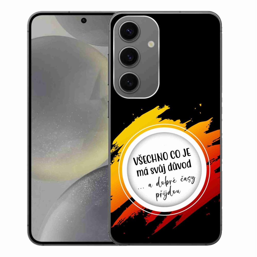 Gelový kryt mmCase na Samsung Galaxy S24+ - citát 3 černé pozadí