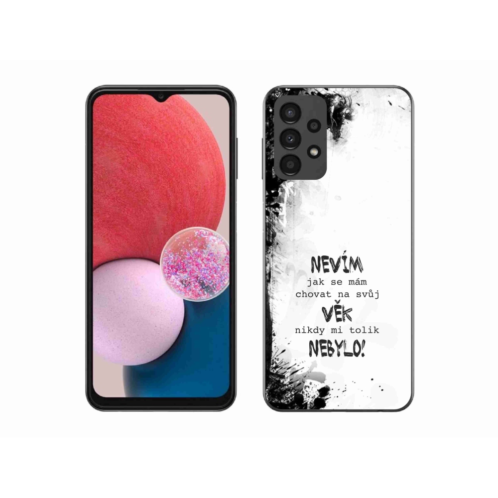 Gelový kryt mmCase na Samsung Galaxy A13 4G - vtipný text 14 bílé pozadí