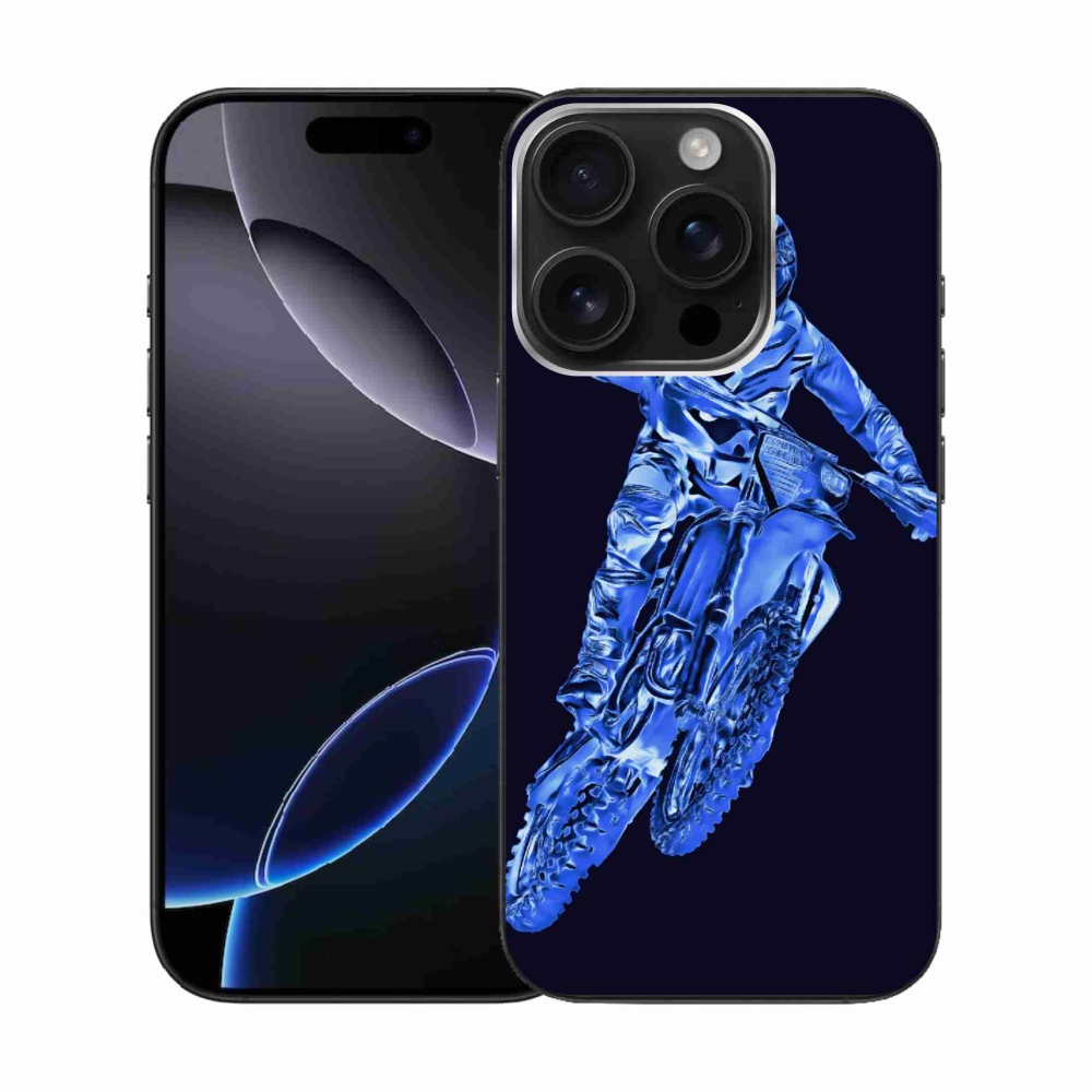 Gelový kryt mmCase na iPhone 16 Pro - motocross 1