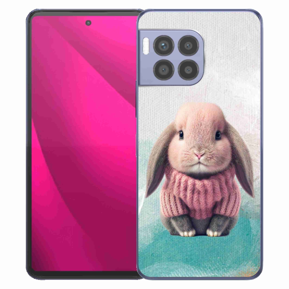 Gelový kryt mmCase na T-Mobile T Phone 2 Pro - králíček ve svetru