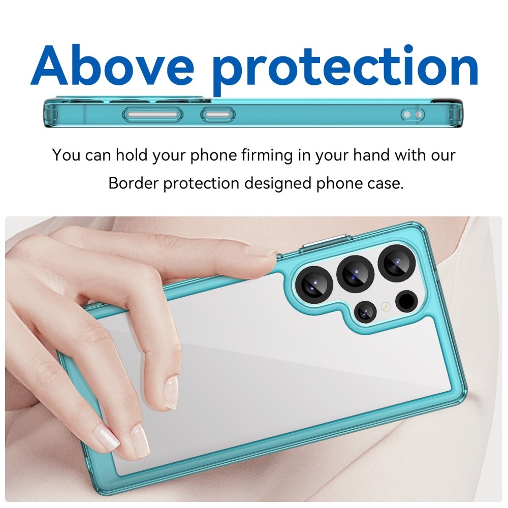 Gelový obal s pevnými zády na Samsung Galaxy S25 Ultra - světlemodrý