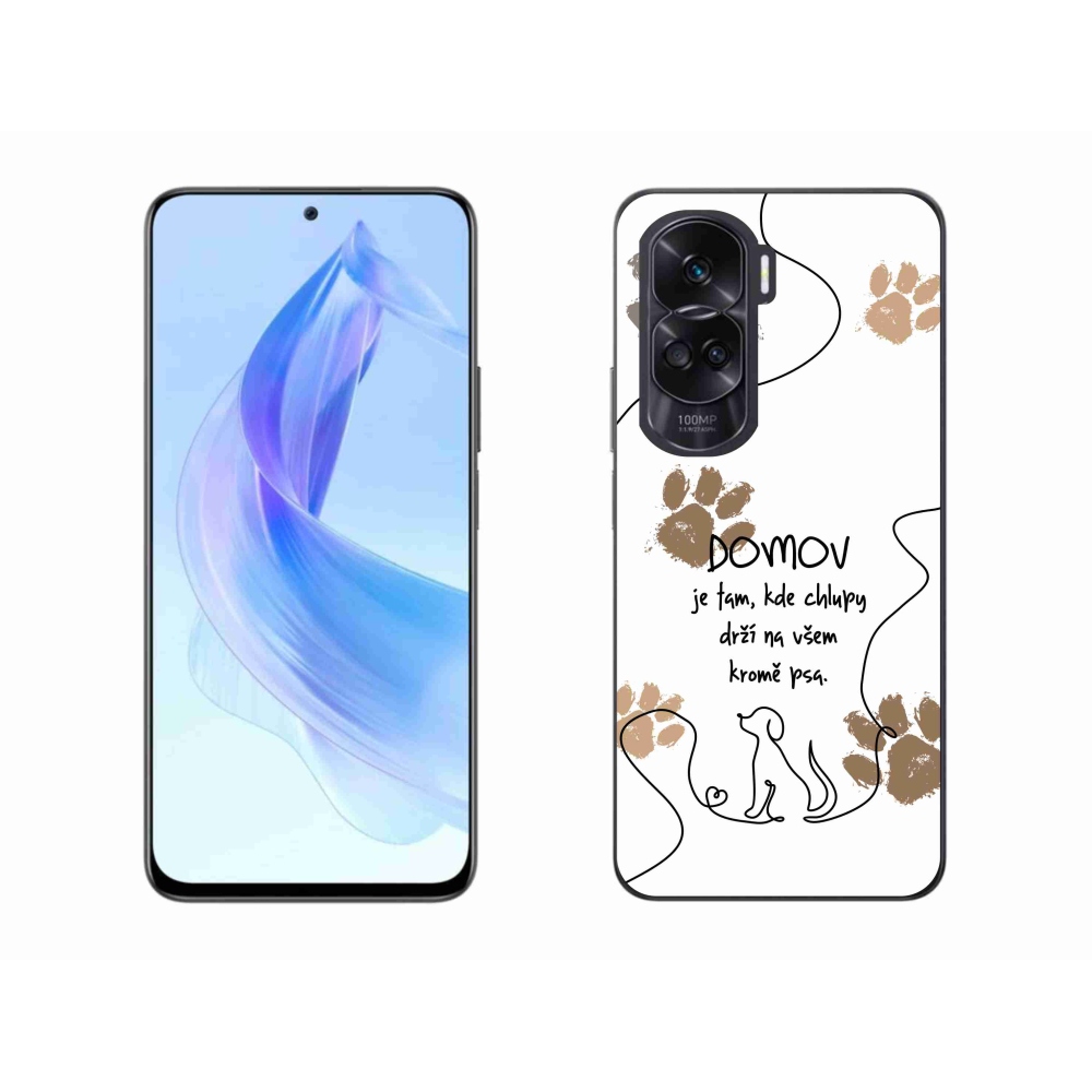 Gelový kryt mmCase na Honor 90 Lite - psí motiv bílé pozadí