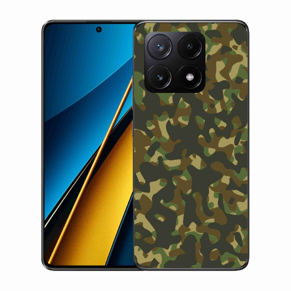 Gelový kryt mmCase na Xiaomi Poco X6 Pro 5G - maskáčový vzor 1