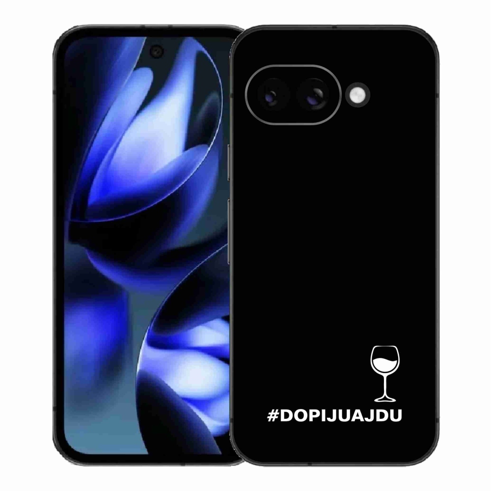 Gelový kryt mmCase na Google Pixel 9a - vinný motiv černé pozadí