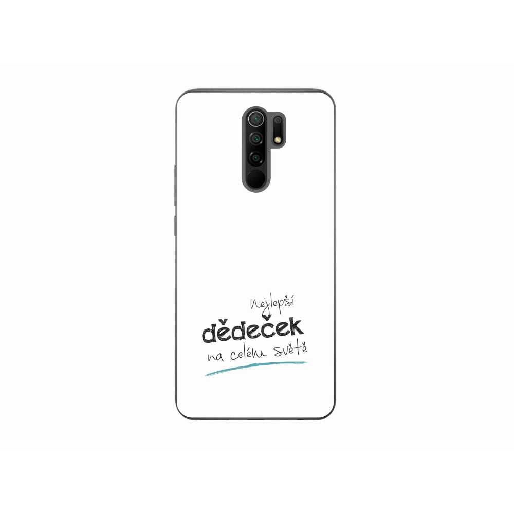 Gelový kryt mmCase na Xiaomi Redmi 9 - nejlepší dědeček 3 bílé pozadí