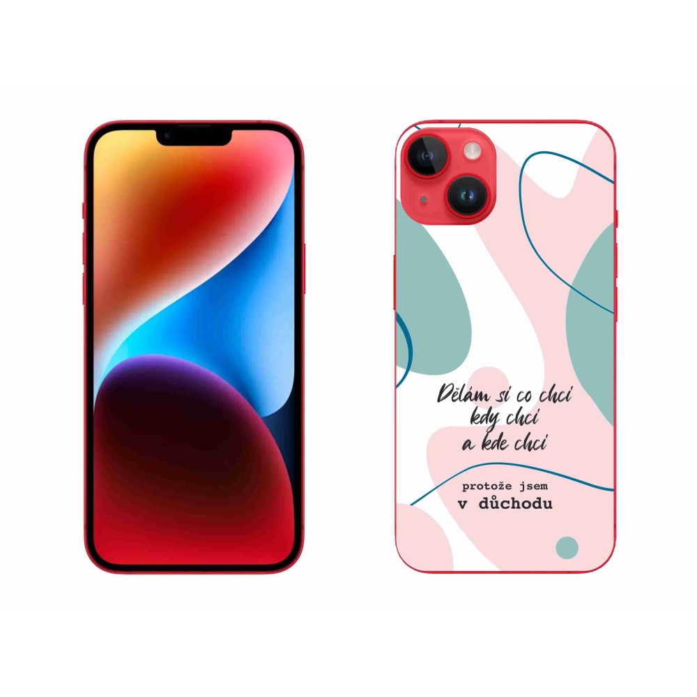 Gelový kryt mmCase na iPhone 14 Plus - vtipný text 10 bílé pozadí