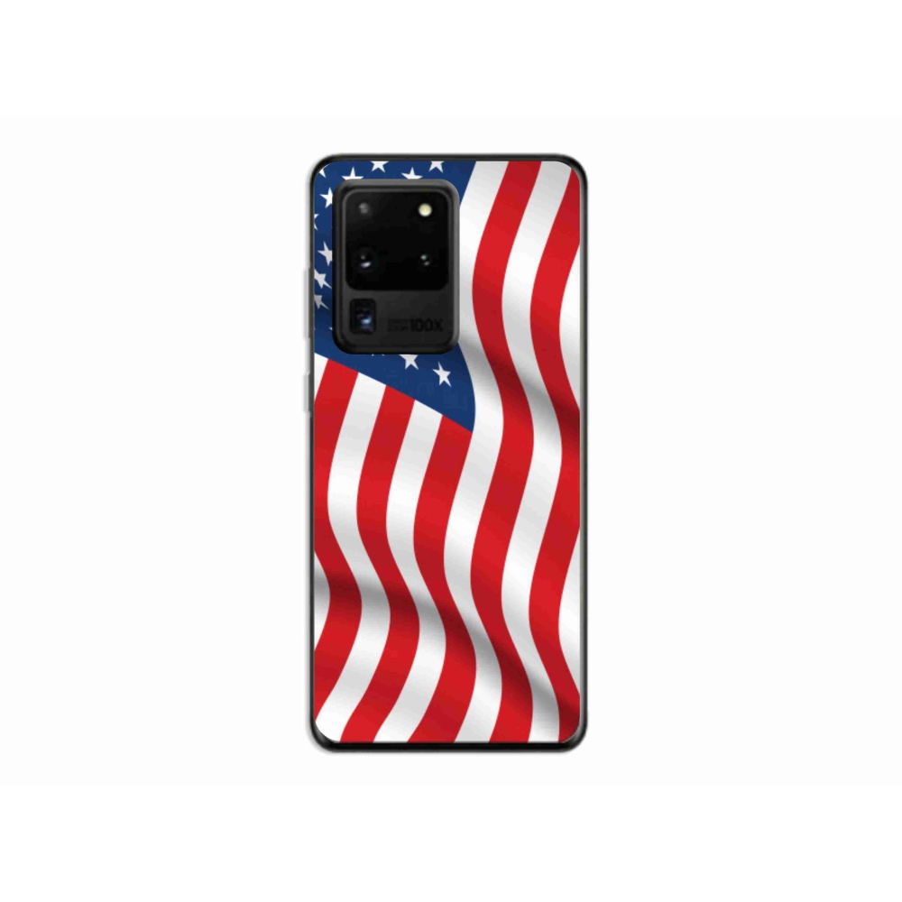 Gelový kryt mmCase na mobil Samsung Galaxy S20 Ultra - USA vlajka