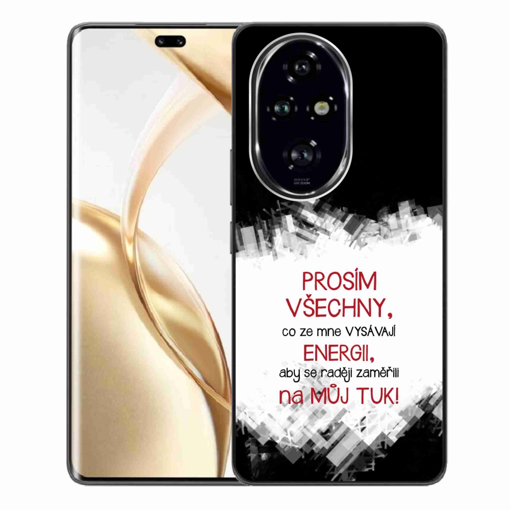 Gelový kryt mmCase na Honor 200 Pro 5G - vtipný text 1 červený