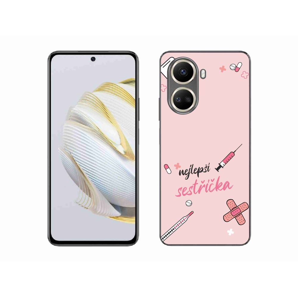Gelový kryt mmCase na Huawei Nova 10 SE - nejlepší sestřička růžové pozadí