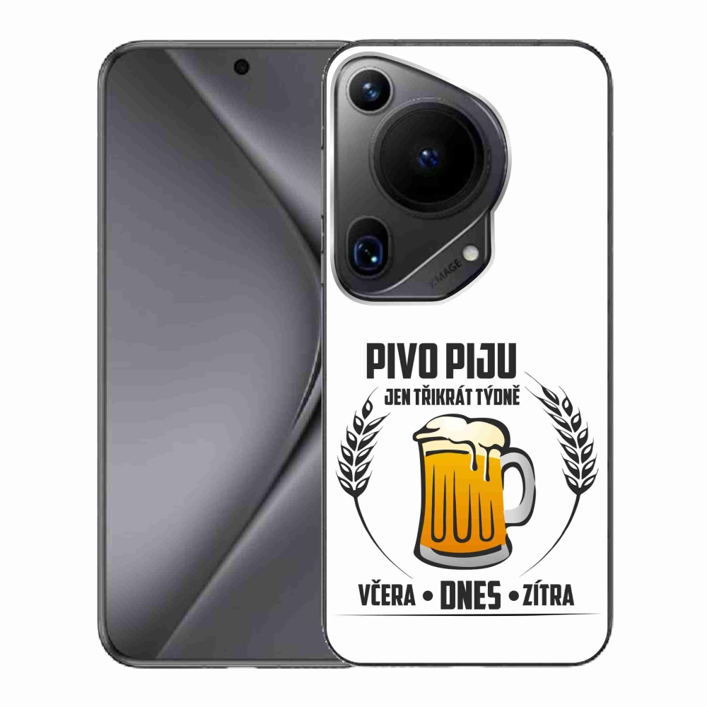 Gelový kryt mmCase na Huawei Pura 70 Ultra - pivní motiv bílé pozadí