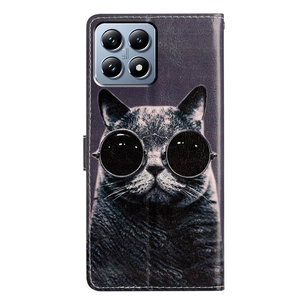 Unique knížkové pouzdro na Xiaomi 15T Pro - kočka s brýlemi