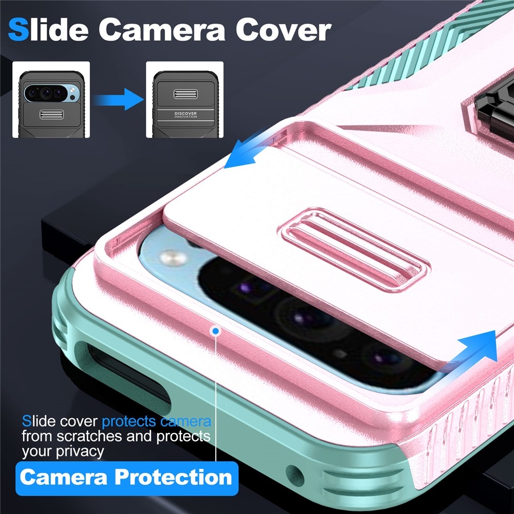 Lids odolný kryt na Google Pixel 10 Pro/9 Pro/9 - růžový/modrozelený