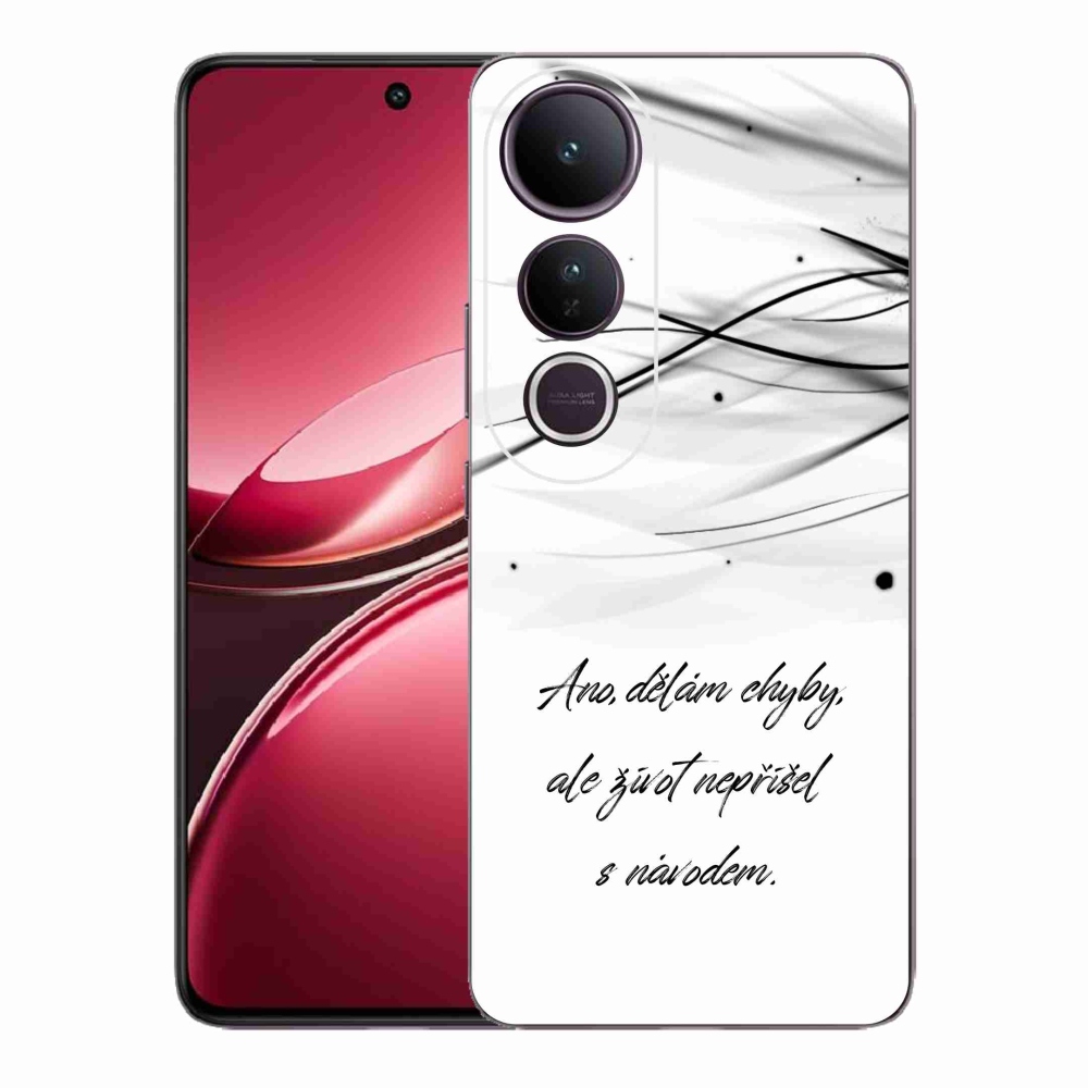 Gelový kryt mmCase na Vivo V50 Lite 4G/5G - citát bílé pozadí