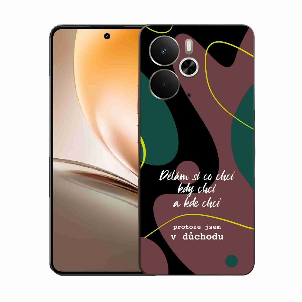Gelový kryt mmCase na Realme 14 5G - vtipný text 10 černé pozadí