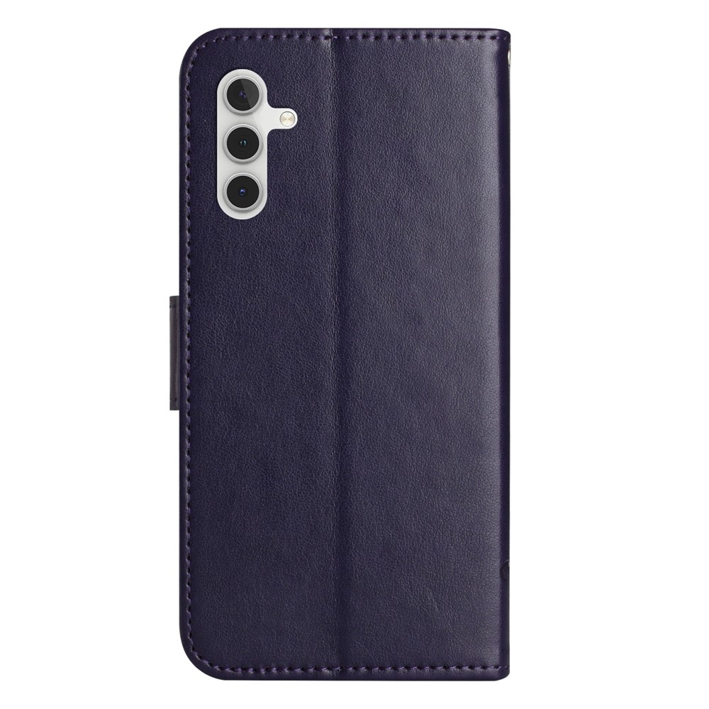 Flower knížkové pouzdro na Samsung Galaxy S25 FE - tmavěfialové
