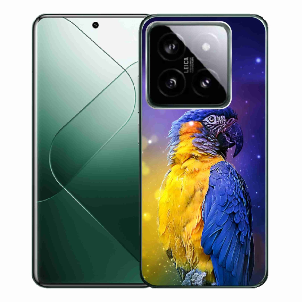 Gelový obal mmCase na Xiaomi 14 Pro - papoušek ara 1