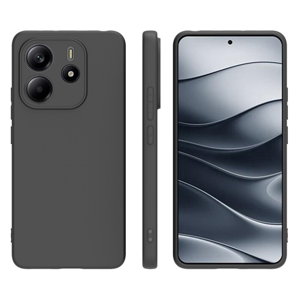 Matný gelový obal na Xiaomi Redmi Note 14 - černý