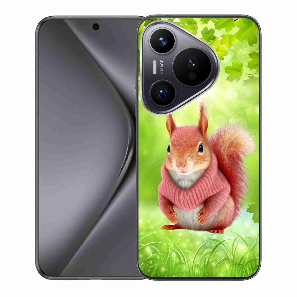 Gelový kryt mmCase na Huawei Pura 70 - veverka ve svetru