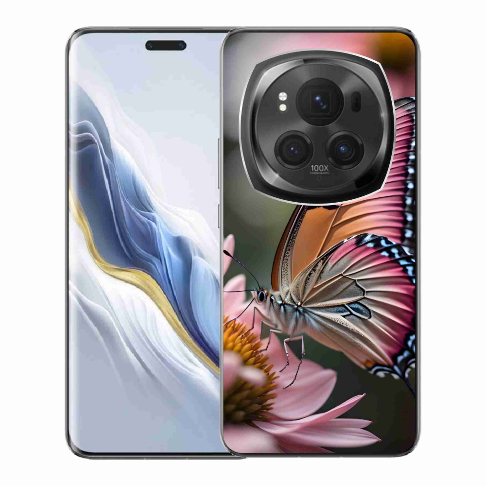 Gelový kryt mmCase na Honor Magic 6 Pro 5G - barevný motýl