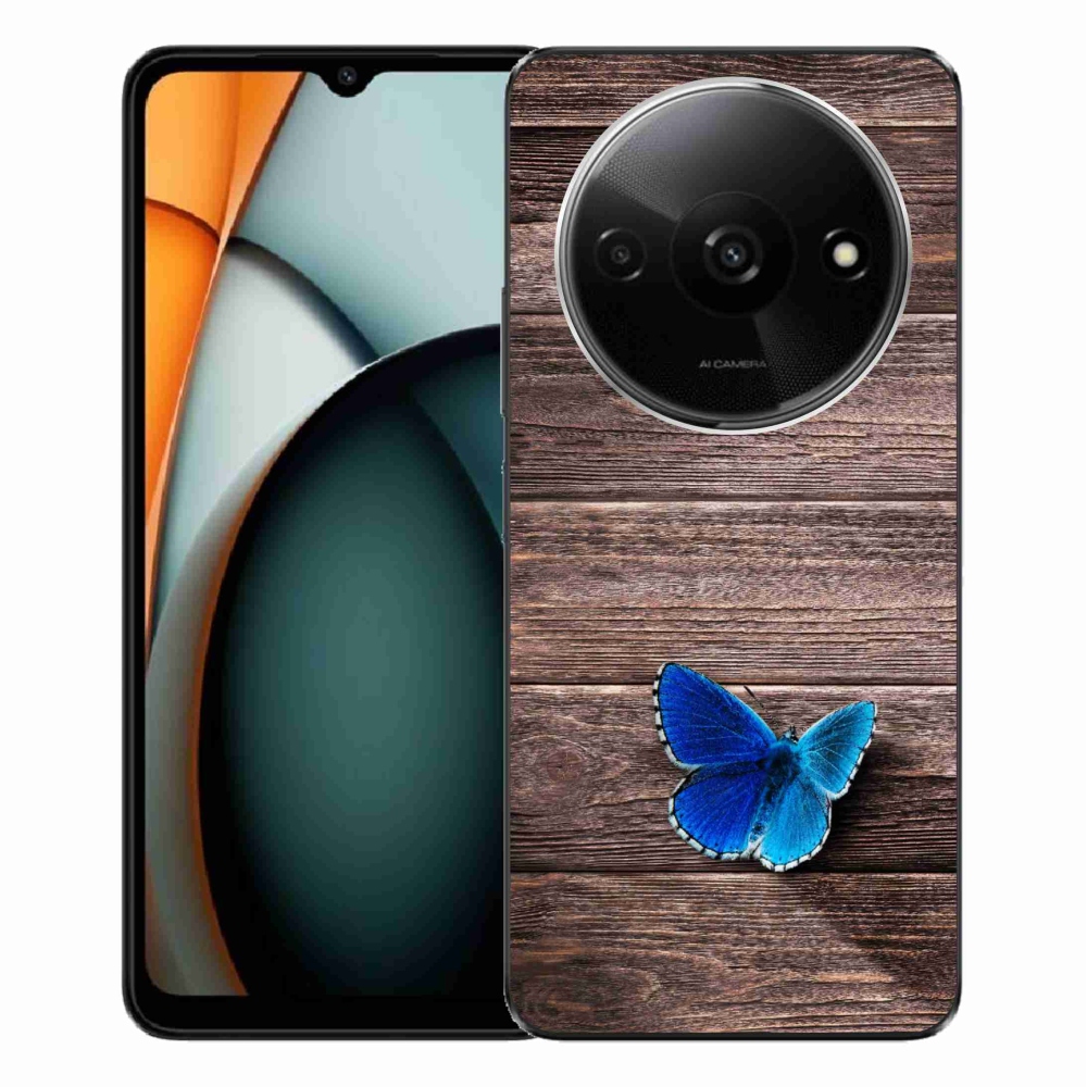 Gelový kryt mmCase na Xiaomi Redmi A3 - modrý motýl 1