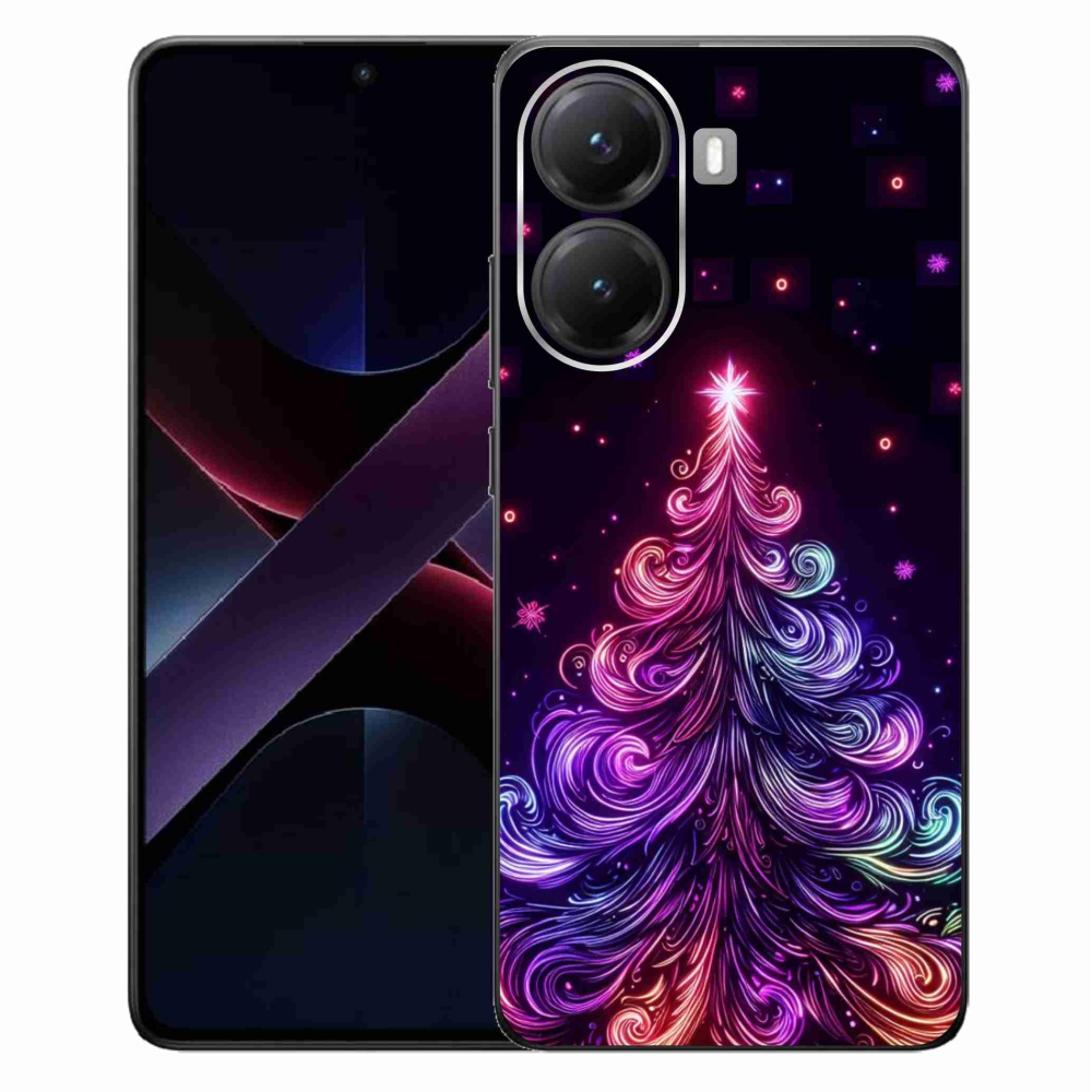 Gelový kryt mmCase na Xiaomi Poco X7 Pro 5G - neonový vánoční stromek 1