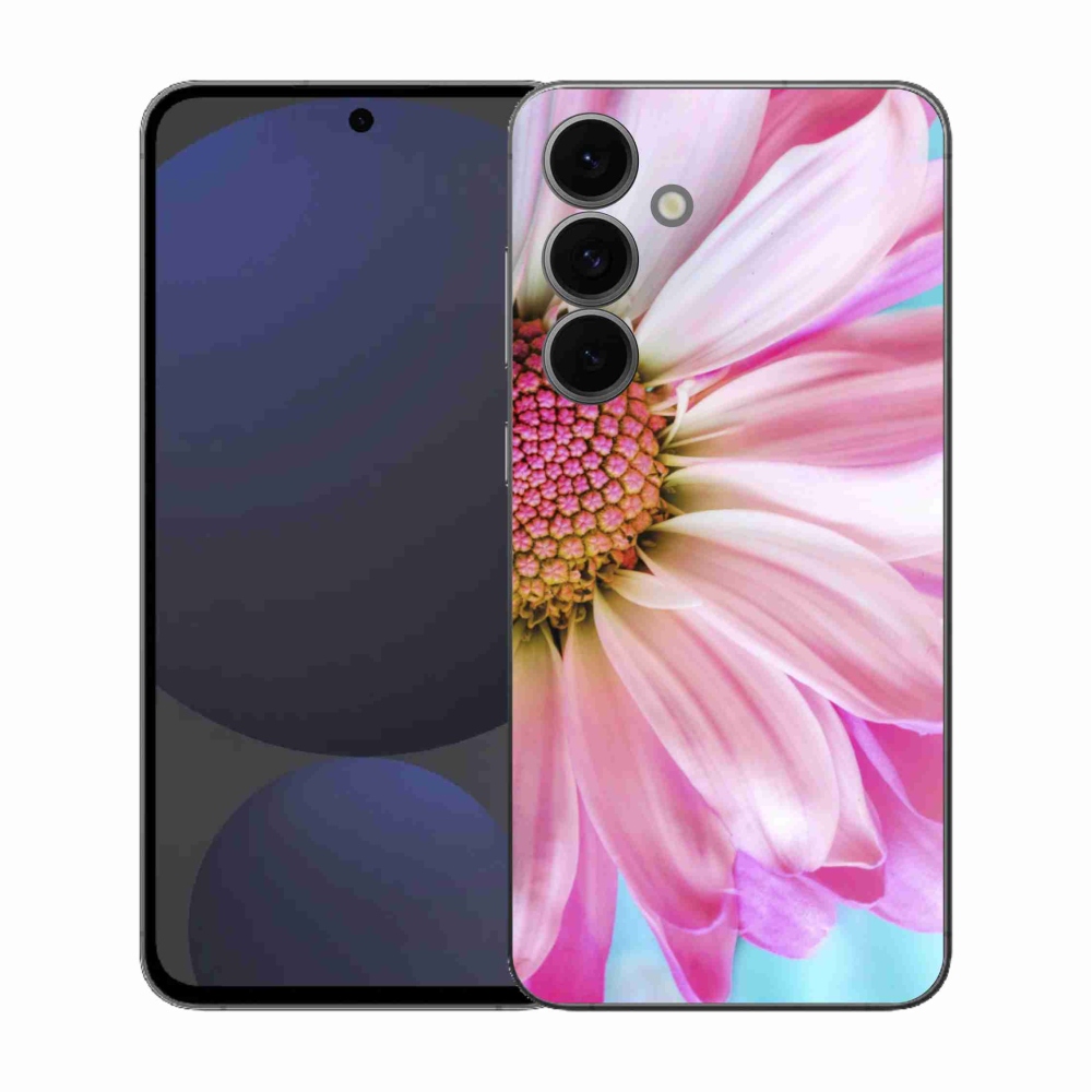 Gelový kryt mmCase na Samsung Galaxy S25 FE - růžová květina