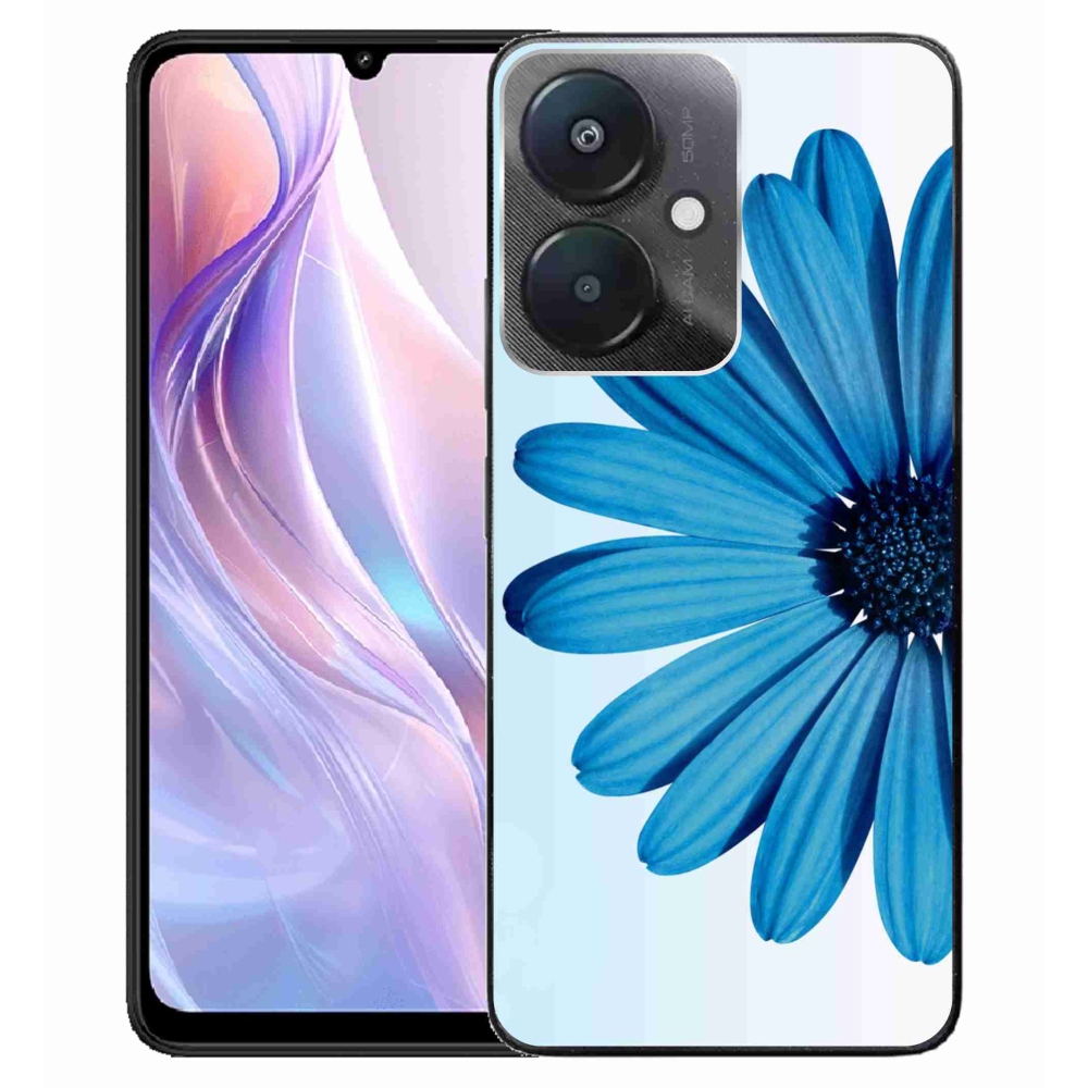 Gelový obal mmCase na Xiaomi Redmi 13C 5G - modrá kopretina