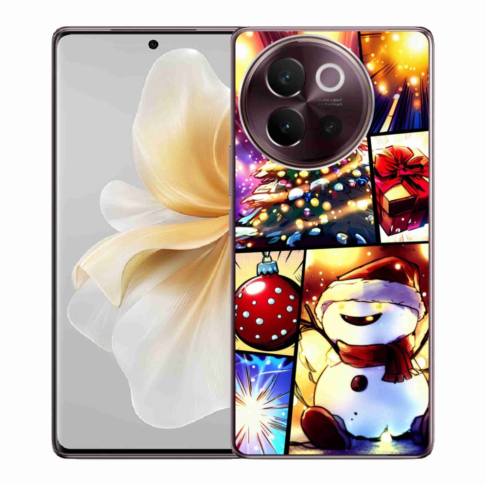 Gelový kryt mmCase na Vivo V40 Lite 5G - vánoční motivy 1
