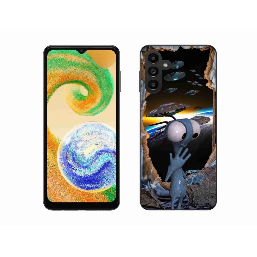 Gelový kryt mmCase na Samsung Galaxy A04s (164.7x76.7x9.1mm) - mimozemšťan